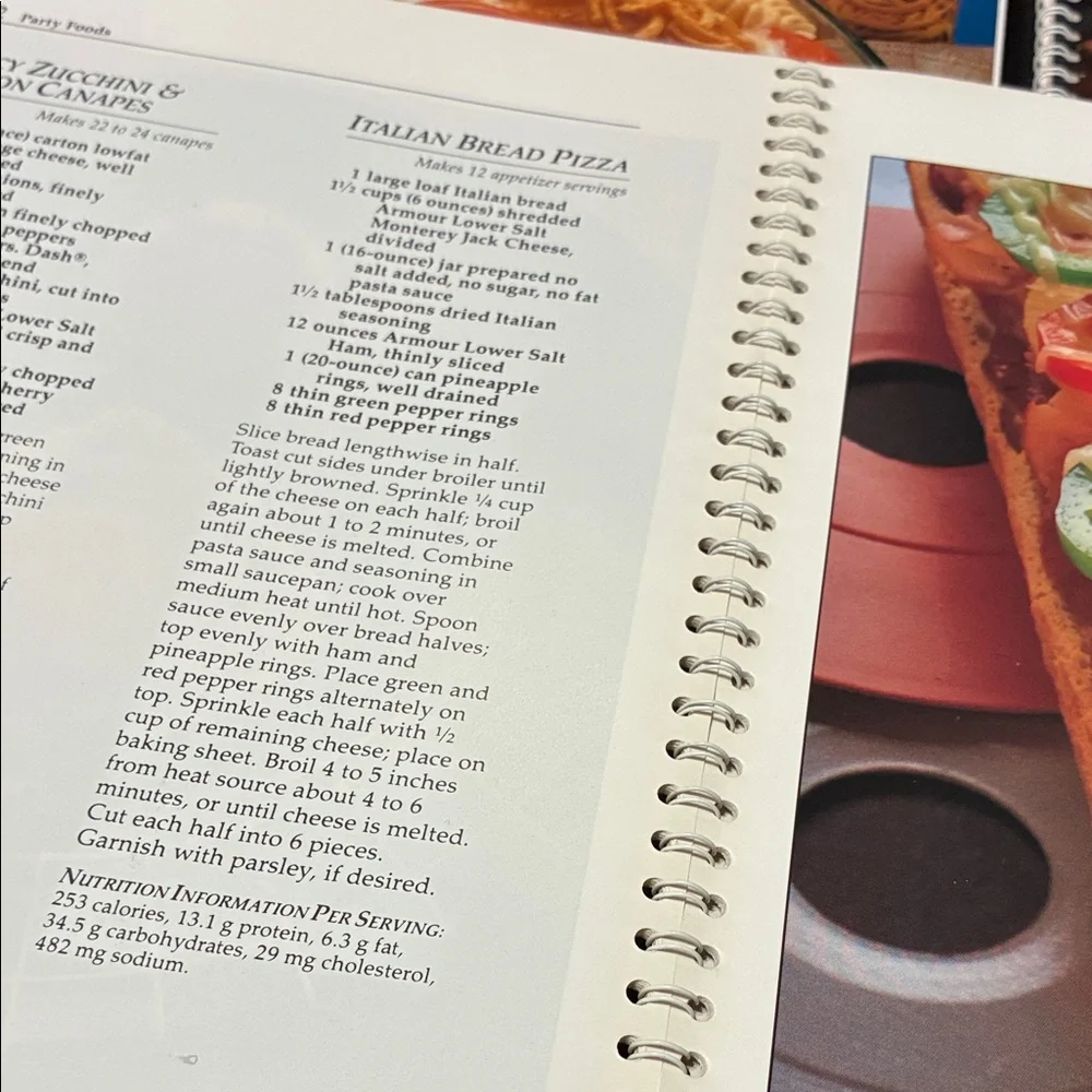 Vintage set of three spiral bound cookbooks